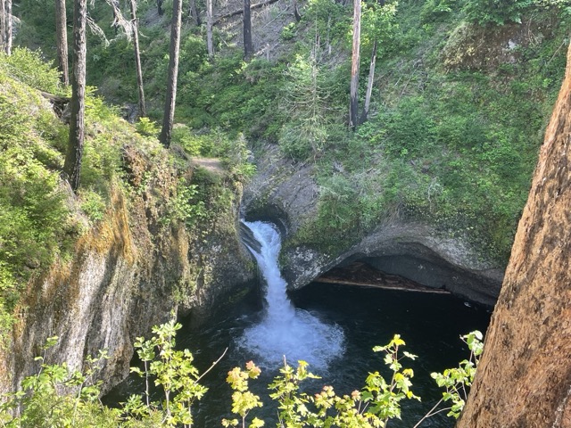 Water carving its way through stone