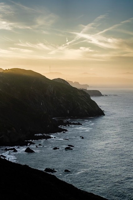 The Pacific coastline